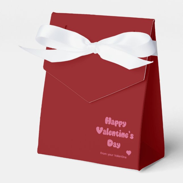 Happy Valentine's Day Glitter Favour Box (Front Side)