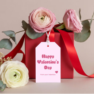 Happy Valentine's Day Glitter Gift Tags