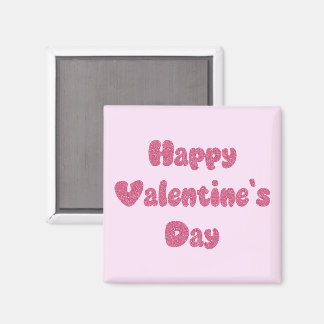 Happy Valentine's Day Glitter Magnet