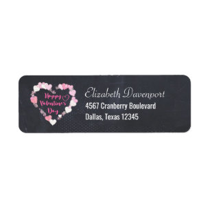 Happy Valentine's Day Glittery Pink Hearts