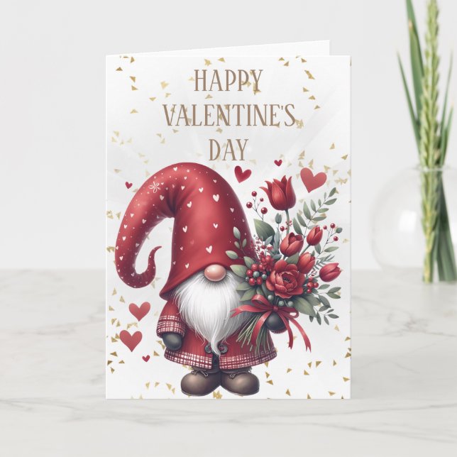 Happy Valentine's Day Gnome Card (Front)