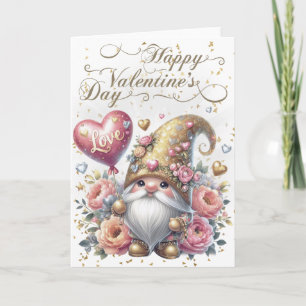 Happy Valentine's Day Gnome Card