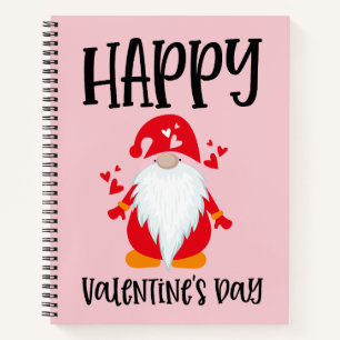 Happy Valentine's Day Gnome Notebook