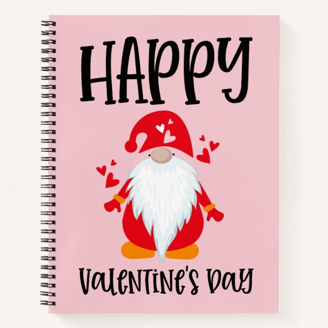 Happy Valentine's Day Gnome Notebook (Front)