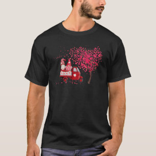 Happy Valentine's Day Gnome Truck Hearts Love You T-Shirt
