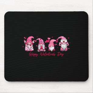 Happy Valentine's Day Gnome With Heart Cute Gnome Mouse Mat