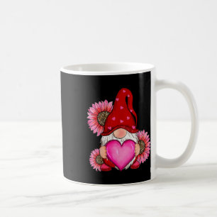 Happy Valentine's Day Gnome With Leopard Sunflower Coffee Mug