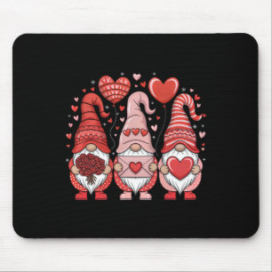 Happy Valentine's Day Gnomes Heart Cute Love Valen Mouse Mat