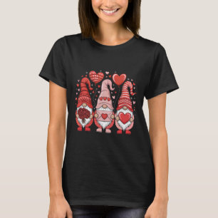 Happy Valentine's Day Gnomes Heart Cute Love Valen T-Shirt