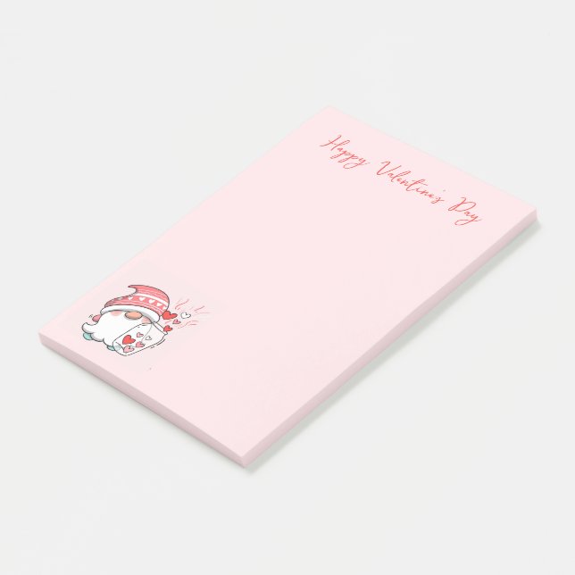 Happy Valentines Day Gnomes Post-it Notes (Angled)