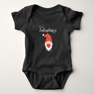 Happy Valentines Day Gnomes Red Pink Baby Bodysuit
