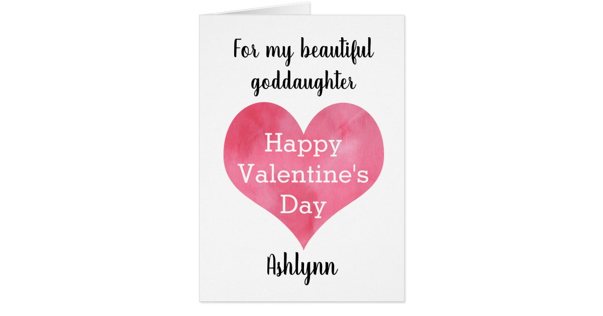 Happy Valentine's Day Goddaughter | Zazzle
