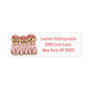 Happy Valentines Day Golden Retriever Dogs