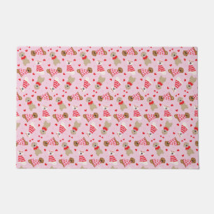 Happy Valentines Day Golden Retriever Dogs Doormat