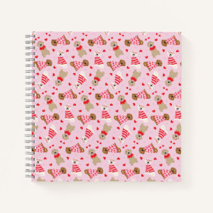 Happy Valentines Day Golden Retriever Dogs Notebook