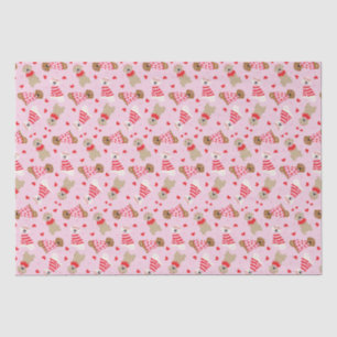 Happy Valentines Day Golden Retriever Dogs Tissue Paper