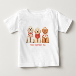 Happy Valentines Day Goldendoodle Dogs Baby T-Shirt