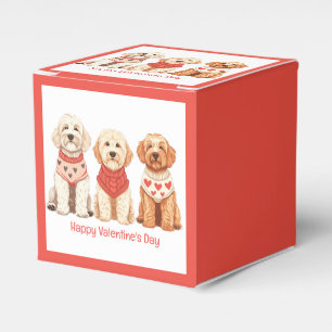 Happy Valentines Day Goldendoodle Dogs Favour Box