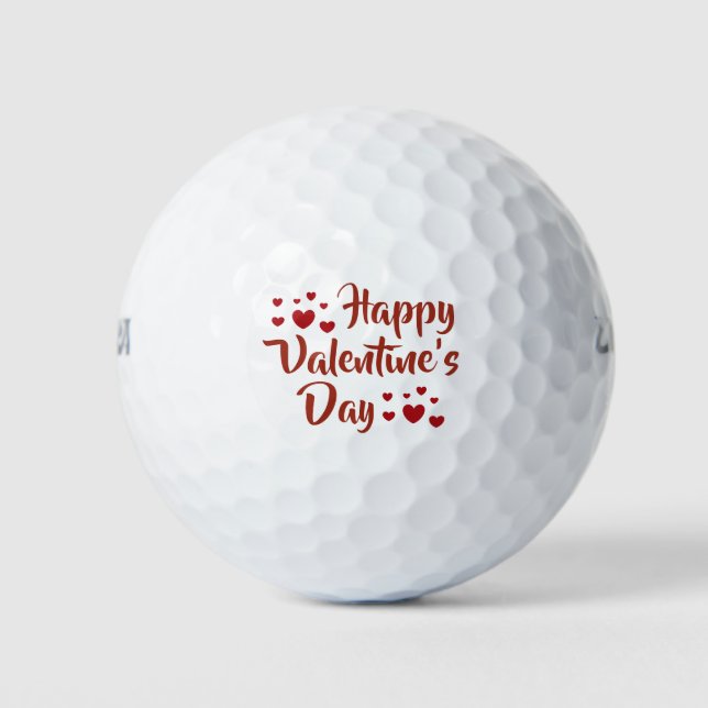 Happy Valentine's Day Golf Balls (Front)