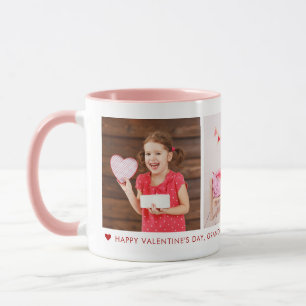 Happy Valentine's Day Grandma 3 Photo Custom Mug