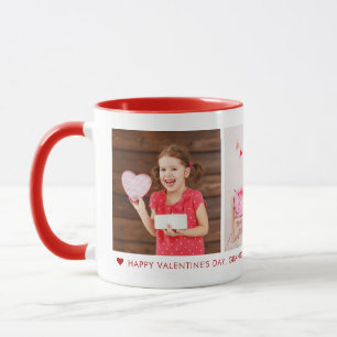 Happy Valentine's Day Grandpa 3 Photo Custom Mug