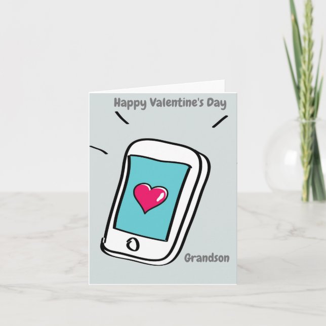 Happy Valentine's Day Grandson Card (Front)