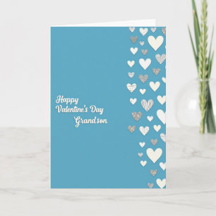 Happy Valentines Day Grandson Heart Card