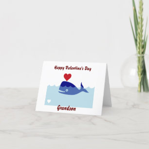 Happy Valentine's Day Grandson Thank You Card