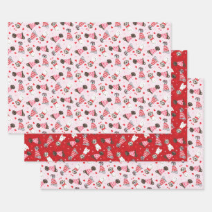 Happy Valentines Day Great Dane Dogs Wrapping Paper Sheet