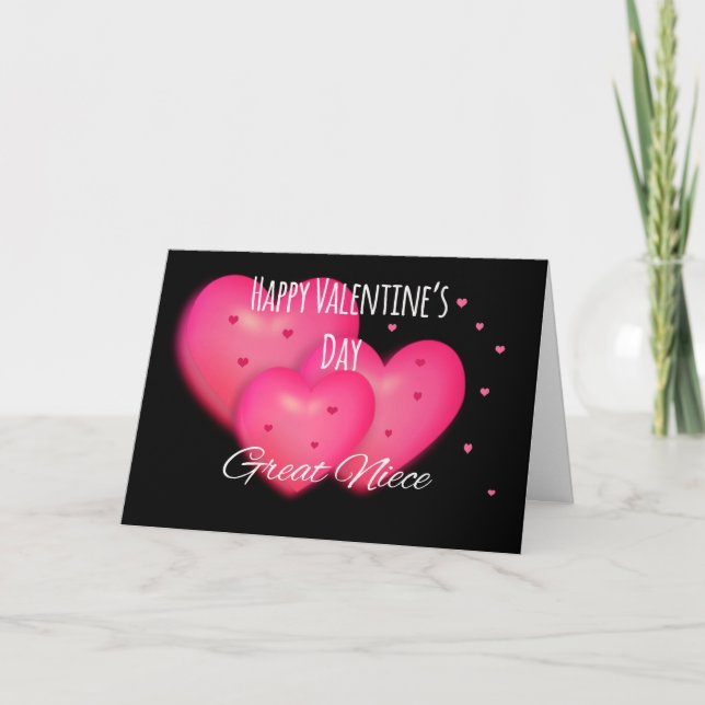 Happy Valentine's Day Great Niece Holiday Card (Front)