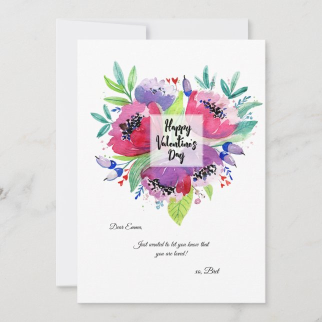 Happy Valentine's Day Greeting Card (Front)