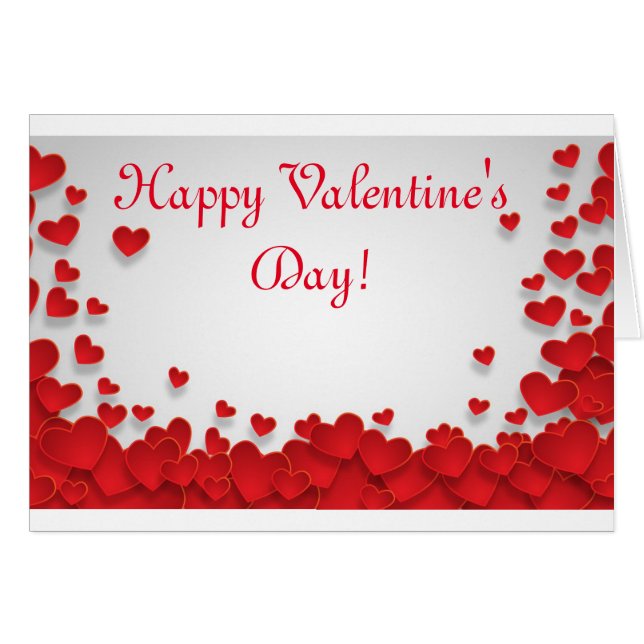 Happy Valentine's Day greeting card (Front Horizontal)