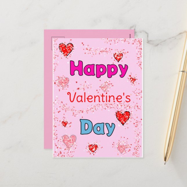 Happy Valentine's Day greeting card (Front/Back In Situ)