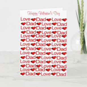 Happy Valentine's Day Greeting Card Dad Red Heart