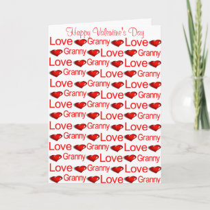 Happy Valentine's Day Greeting Card Granny Heart