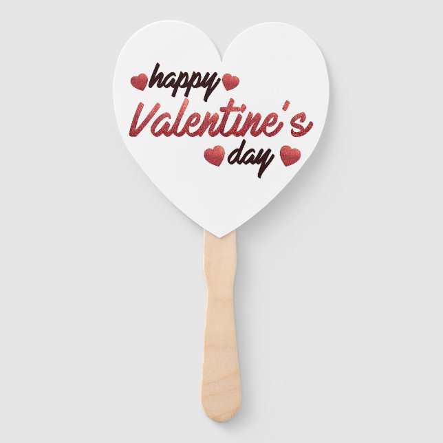 Happy Valentine's Day Hand Fan (Front)