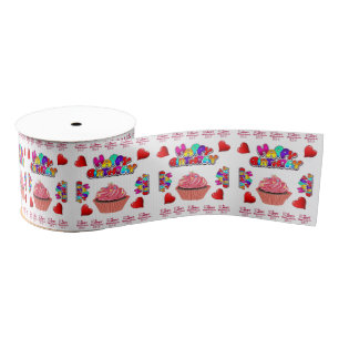 Happy Valentine's Day Happy Birthday Ribbon Grosgrain Ribbon