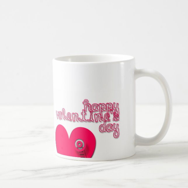 Happy Valentine's Day Heart and small ladder Coffee Mug (Right)
