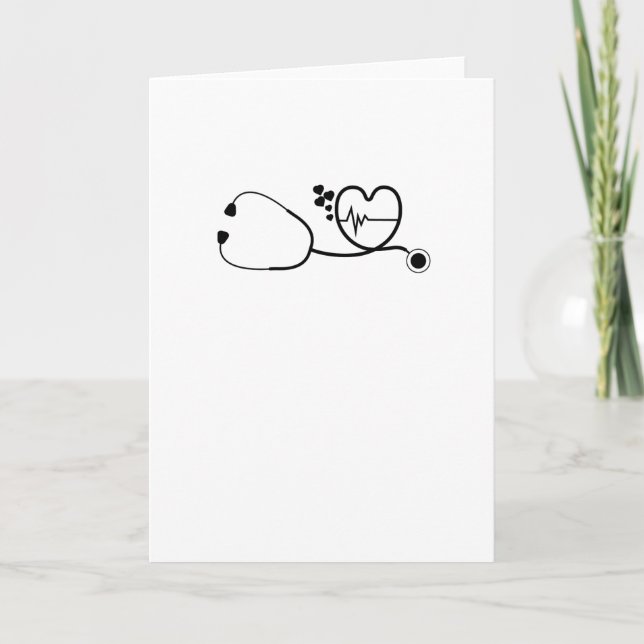 Happy Valentine's Day Heart Beats Nurse Gift Holiday Card (Front)