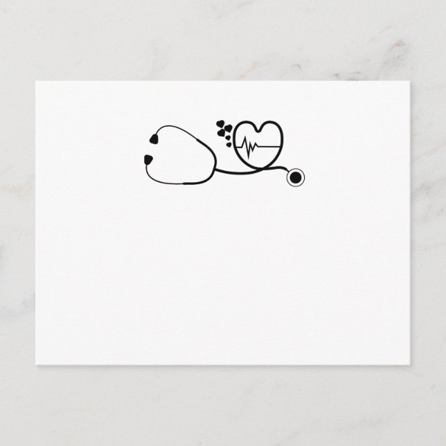 Happy Valentine's Day Heart Beats Nurse Gift Holiday Postcard (Front)