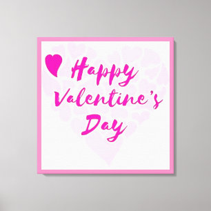 "HAPPY VALENTINE'S DAY" HEART CANVAS PRINT