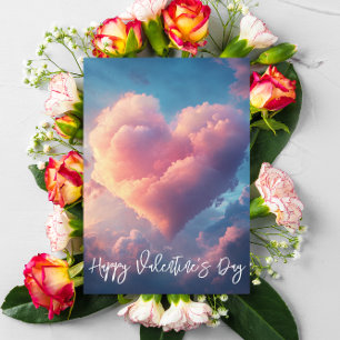 Happy Valentine's day Heart Cloud Card