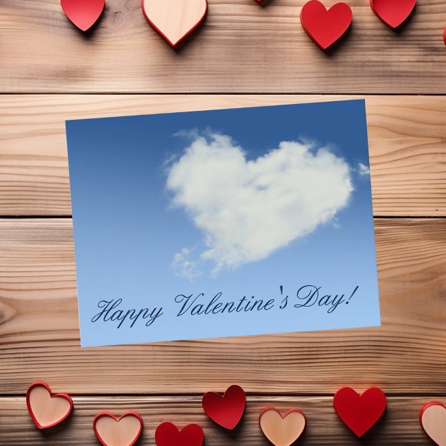 Happy Valentine's Day Heart Cloud Sky Postcard (Creator Uploaded)