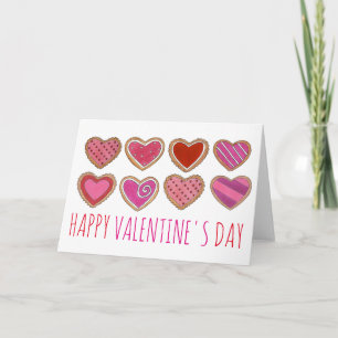 Happy Valentine's Day Heart Cookie Valentine Card