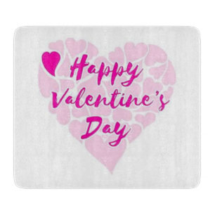 "HAPPY VALENTINE'S DAY" HEART CUTTING BOARD