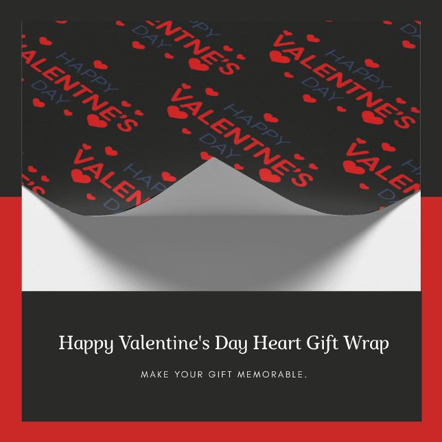 Happy Valentine's Day Heart Gift Wrap (Happy Valentine's Day Heart Gift Wrap)
