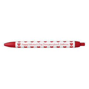 Happy Valentine's Day heart kids classroom custom Black Ink Pen