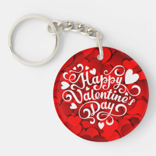 Happy Valentine's Day Heart Shape-23803 Key Ring