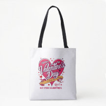 Happy Valentine's Day Heart Shoulder Tote Bag