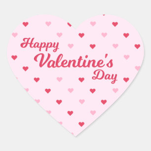 Happy Valentine's Day Heart Sticker
